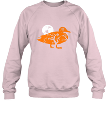 Funny Gift Witch Bat Web Moon Pumpkin Tree in Halloween Duck Crewneck Sweatshirt Crewneck Sweatshirt - belovedtshirt