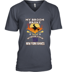 Broom Broke So I Became A Fan of New York Giants  NFL Halloween Costume Men's V-Neck Men's V-Neck - belovedtshirt