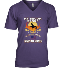 Broom Broke So I Became A Fan of New York Giants  NFL Halloween Costume Men's V-Neck Men's V-Neck - belovedtshirt