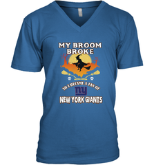 Broom Broke So I Became A Fan of New York Giants  NFL Halloween Costume Men's V-Neck Men's V-Neck - belovedtshirt