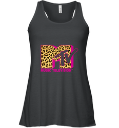 MTV Logo Leopard Print Women's Racerback Tank