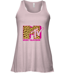 MTV Logo Leopard Print Women's Racerback Tank Women's Racerback Tank - belovedtshirt