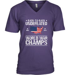 Back To Back Undefeated World War Champs Gift Men's V-Neck Men's V-Neck - belovedtshirt