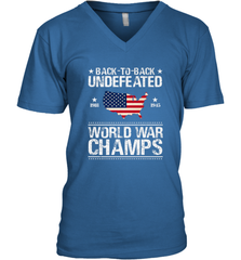 Back To Back Undefeated World War Champs Gift Men's V-Neck Men's V-Neck - belovedtshirt