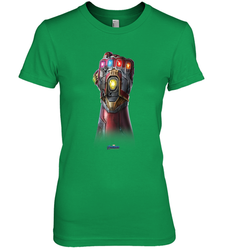 Marvel Avengers Endgame Infinity Stone Gauntlet Color Logo Women's Premium T-Shirt