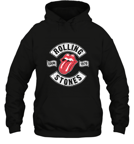 Mens The Rolling Stones Tour 1978 Hooded Sweatshirt Hooded Sweatshirt / Black / S Hooded Sweatshirt - belovedtshirt