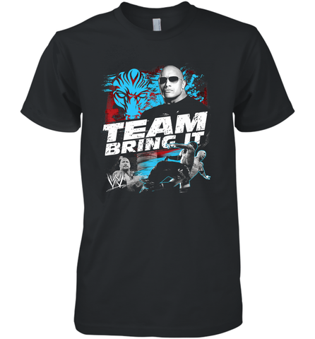 WWE The Rock Team Bring It Men's Premium T-Shirt Men's Premium T-Shirt / Black / XS Men's Premium T-Shirt - belovedtshirt