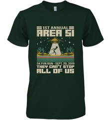 Storm Area 51 5K Fun Run They Can't Stop Us All Vintage UFO Men's Premium T-Shirt Men's Premium T-Shirt - belovedtshirt