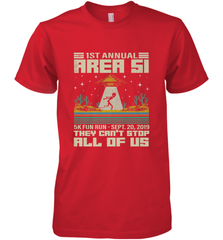 Storm Area 51 5K Fun Run They Can't Stop Us All Vintage UFO Men's Premium T-Shirt Men's Premium T-Shirt - belovedtshirt