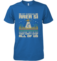 Storm Area 51 5K Fun Run They Can't Stop Us All Vintage UFO Men's Premium T-Shirt Men's Premium T-Shirt - belovedtshirt