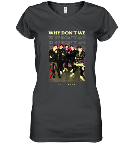 Why Don't We Vintage Rockers Women's V-Neck T-Shirt Women's V-Neck T-Shirt / Black / S Women's V-Neck T-Shirt - belovedtshirt