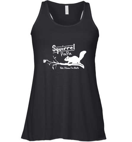 Mens Squirrel Papa Art Father's Day Gift Women's Racerback Tank Women's Racerback Tank / Black / XS Women's Racerback Tank - belovedtshirt