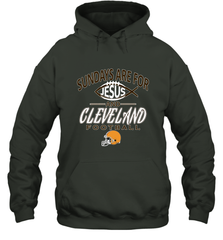Sundays Are For Jesus and Cleveland Funny Christian Football Hooded Sweatshirt Hooded Sweatshirt - belovedtshirt