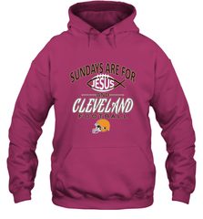 Sundays Are For Jesus and Cleveland Funny Christian Football Hooded Sweatshirt Hooded Sweatshirt - belovedtshirt
