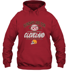 Sundays Are For Jesus and Cleveland Funny Christian Football Hooded Sweatshirt Hooded Sweatshirt - belovedtshirt