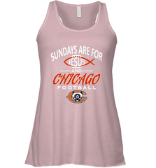 Sundays Are For Jesus and Chicago Funny Christian Football Women's Racerback Tank Women's Racerback Tank - belovedtshirt