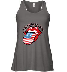 Mens The Rolling Stones USA Tongue Women's Racerback Tank Women's Racerback Tank - belovedtshirt