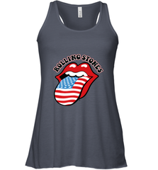 Mens The Rolling Stones USA Tongue Women's Racerback Tank Women's Racerback Tank - belovedtshirt