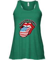 Mens The Rolling Stones USA Tongue Women's Racerback Tank Women's Racerback Tank - belovedtshirt