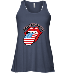 Mens The Rolling Stones USA Tongue Women's Racerback Tank Women's Racerback Tank - belovedtshirt