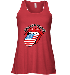 Mens The Rolling Stones USA Tongue Women's Racerback Tank