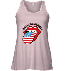 Mens The Rolling Stones USA Tongue Women's Racerback Tank Women's Racerback Tank - belovedtshirt