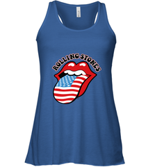 Mens The Rolling Stones USA Tongue Women's Racerback Tank Women's Racerback Tank - belovedtshirt