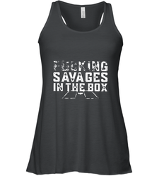 Fucking Savages In That Box Women's Racerback Tank