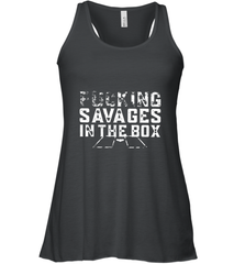Fucking Savages In That Box Women's Racerback Tank Women's Racerback Tank - belovedtshirt