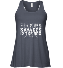 Fucking Savages In That Box Women's Racerback Tank Women's Racerback Tank - belovedtshirt