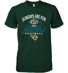 Sundays Are For Jesus and Jacksonville Funny Football Men's Premium T-Shirt Men's Premium T-Shirt - belovedtshirt