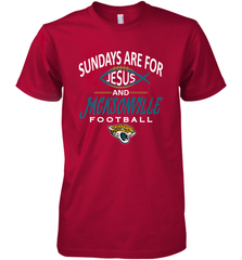 Sundays Are For Jesus and Jacksonville Funny Football Men's Premium T-Shirt Men's Premium T-Shirt - belovedtshirt