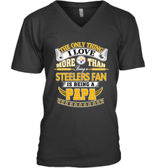 NFL The Only Thing I Love More Than Being A Pittsburgh Steelers Fan Is Being A Papa Football Men's V-Neck Men's V-Neck - belovedtshirt