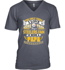 NFL The Only Thing I Love More Than Being A Pittsburgh Steelers Fan Is Being A Papa Football Men's V-Neck Men's V-Neck - belovedtshirt