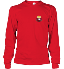 NFL San Francisco 49ers Logo Champion Crorwn Long Sleeve T-Shirt Long Sleeve T-Shirt - belovedtshirt