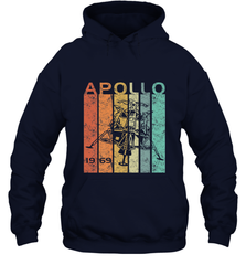 Retro Apollo 11 50th Anniversary Moon Landing 1969 2019 Hooded Sweatshirt Hooded Sweatshirt - belovedtshirt