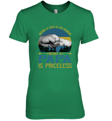 Being A Dad Is An Honor Being Papa Is Priceless Grandpa t Women's Premium T-Shirt Apparel - belovedtshirt