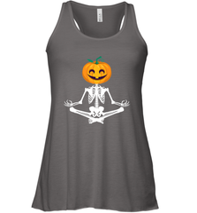 Halloween Yoga Zen Meditation Pumpkin skeleton Gift idea Women's Racerback Tank Women's Racerback Tank - belovedtshirt