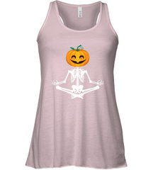 Halloween Yoga Zen Meditation Pumpkin skeleton Gift idea Women's Racerback Tank Women's Racerback Tank - belovedtshirt