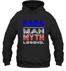 Papa Man Myth Legend Father's Day Dad Veteran Hooded Sweatshirt Hooded Sweatshirt - belovedtshirt