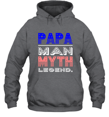 Papa Man Myth Legend Father's Day Dad Veteran Hooded Sweatshirt Hooded Sweatshirt - belovedtshirt