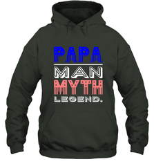 Papa Man Myth Legend Father's Day Dad Veteran Hooded Sweatshirt Hooded Sweatshirt - belovedtshirt