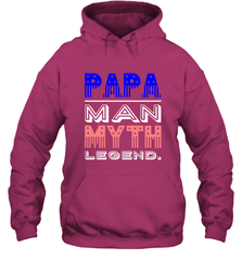 Papa Man Myth Legend Father's Day Dad Veteran Hooded Sweatshirt Hooded Sweatshirt - belovedtshirt