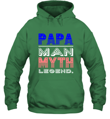 Papa Man Myth Legend Father's Day Dad Veteran Hooded Sweatshirt Hooded Sweatshirt - belovedtshirt