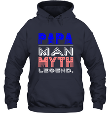 Papa Man Myth Legend Father's Day Dad Veteran Hooded Sweatshirt Hooded Sweatshirt - belovedtshirt