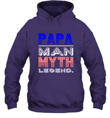 Papa Man Myth Legend Father's Day Dad Veteran Hooded Sweatshirt Hooded Sweatshirt - belovedtshirt