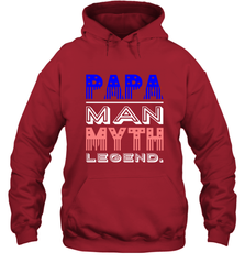 Papa Man Myth Legend Father's Day Dad Veteran Hooded Sweatshirt Hooded Sweatshirt - belovedtshirt