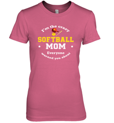 Crazy Softball Mom Women's Premium T-Shirt Women's Premium T-Shirt - belovedtshirt