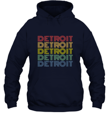 Vintage 1980s Style Detroit Michigan Hooded Sweatshirt Hooded Sweatshirt - belovedtshirt