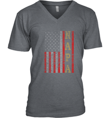 Cool Patriotic Napa US Flag Men's V-Neck Men's V-Neck - belovedtshirt